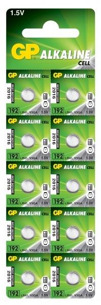 Baterie  1.5V Alkaline Ø7.9х3.6mm 192F-2C10 (AG3)  GP