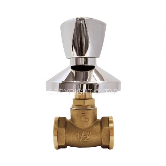 Robinet ventil alama D. 3/4" FI/FI PN15, maner din plastic cromat  ITAP