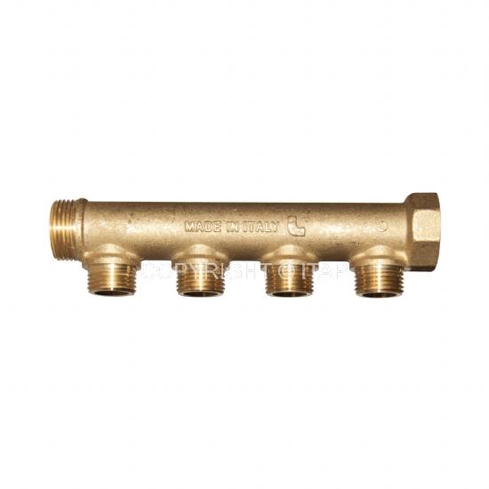 Корпус коллектора латунь D. 3/4" П/М x 1/2" П 2 выхода PN10 456003402  ITAP