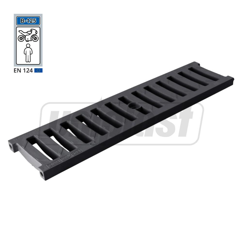 Gratar canalizare PP fara rigola 500x126 mm B125 (negru) Art. 1787  ZMM MAXPOL