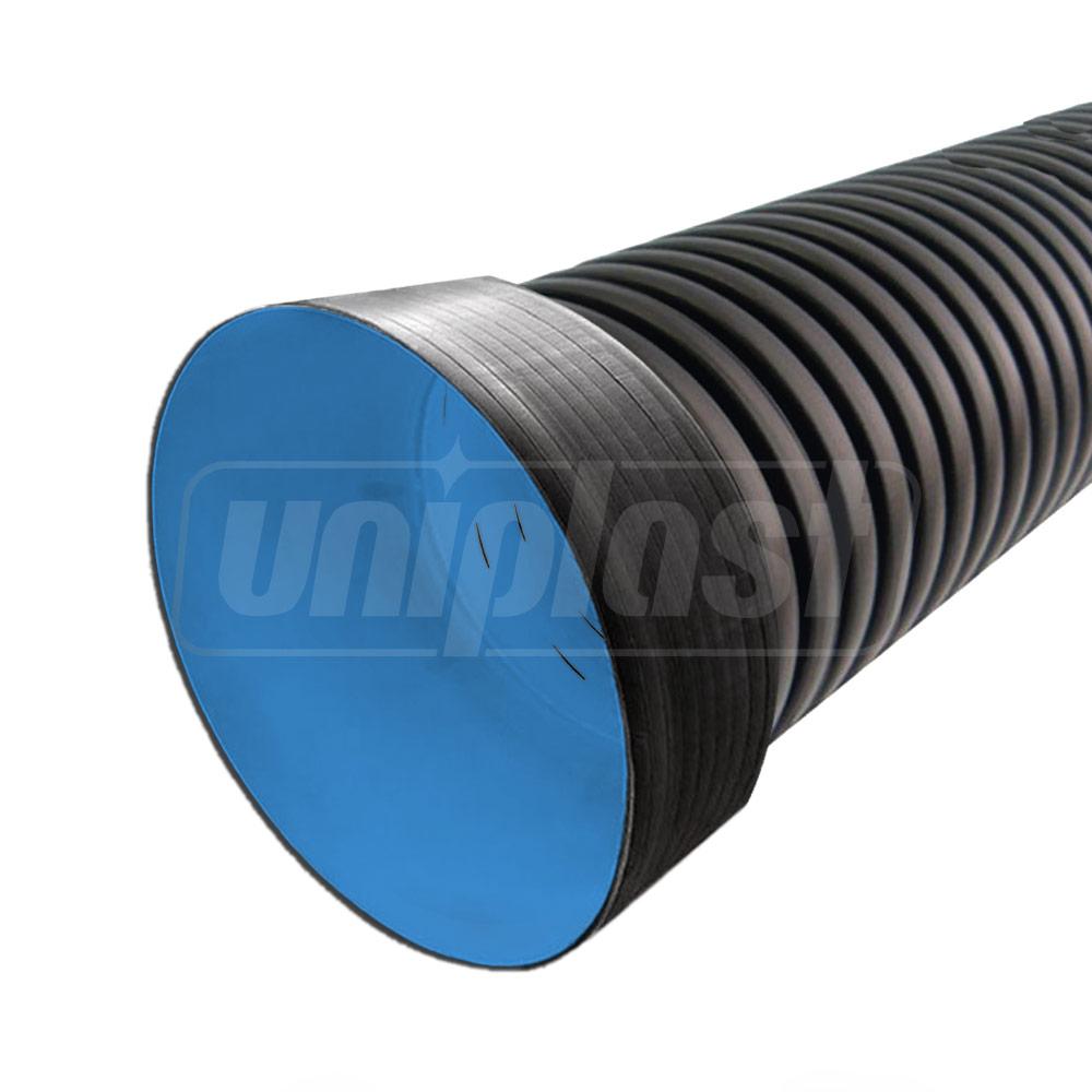 Tub drenaj din teava corugata HDPE SN4 OD.250 (216) 270° cu rastrub L=6 m