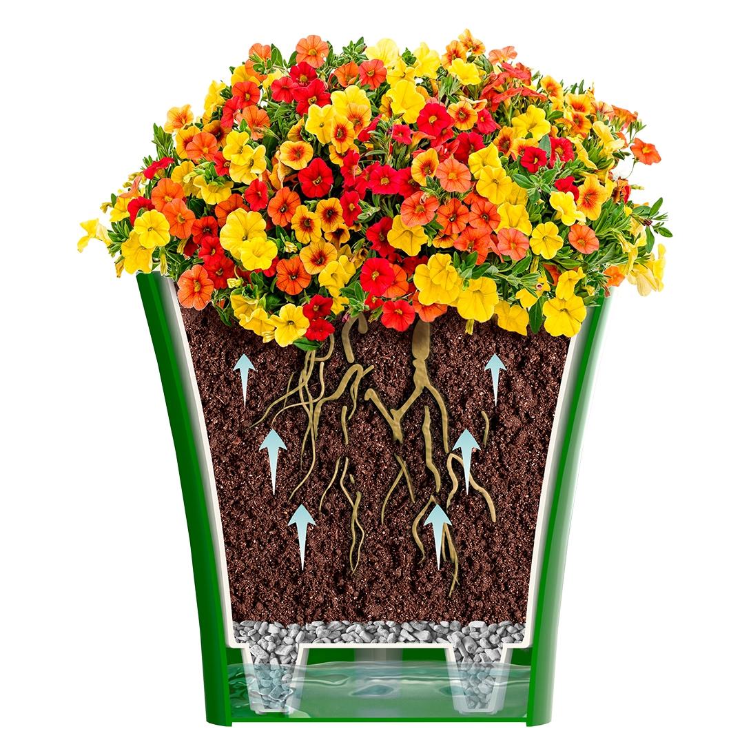 Ghiveci ARTE 1.2 L (menta-alb)