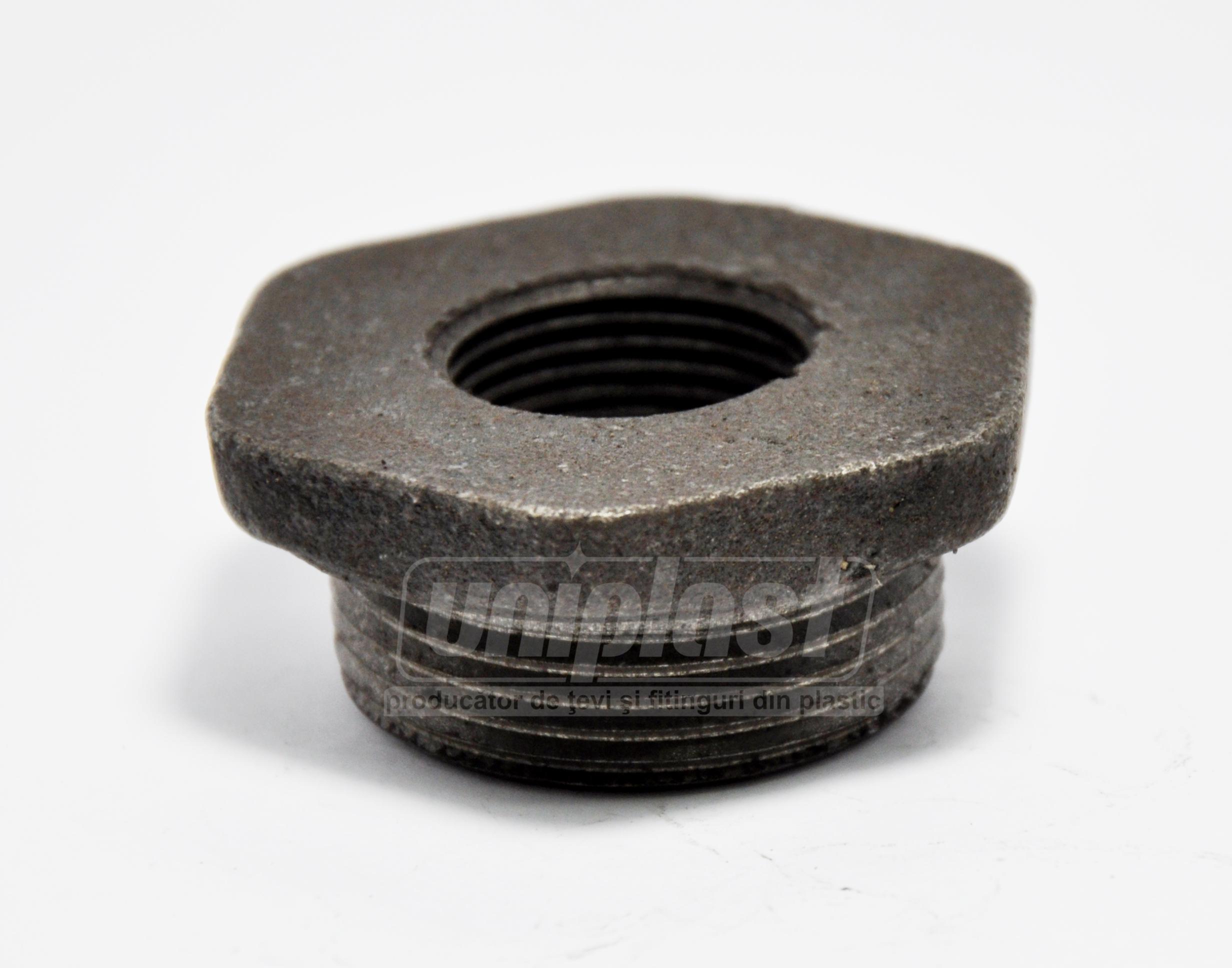 Заглушка проходная для радиатора D. 1.1/4" x 3/4" левая чугун ST