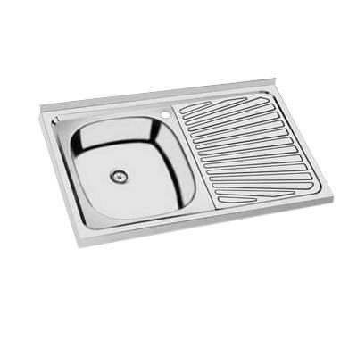 Chiuveta de bucatarie inox 0.4 mm 80 x 50 cm stanga (decor) 5080 L