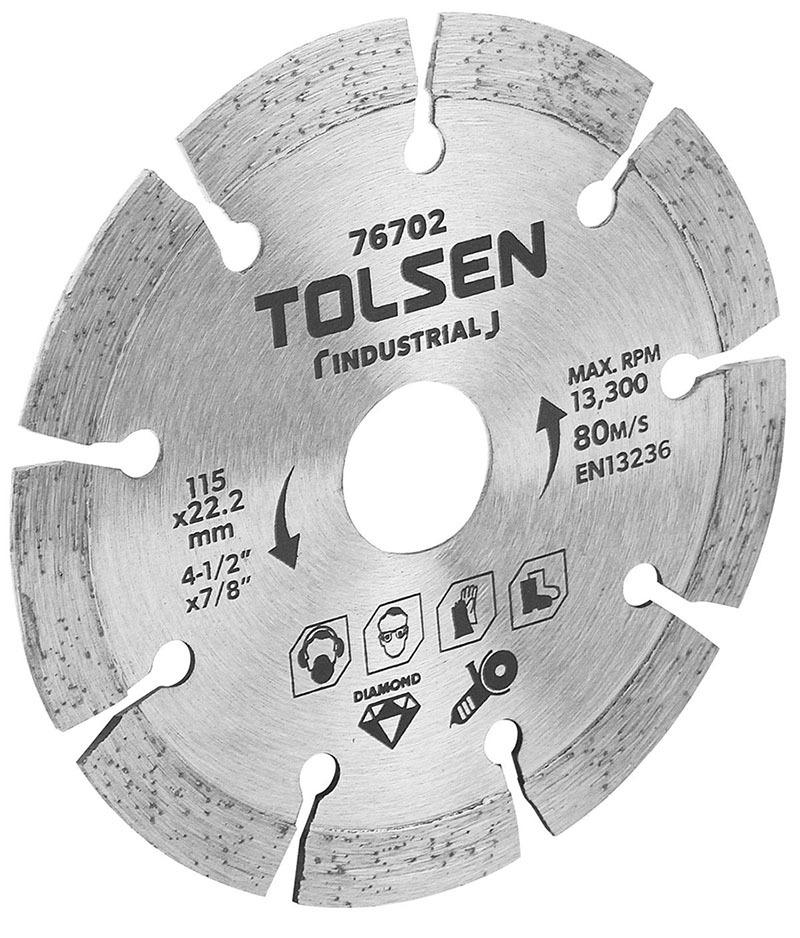 Диск алмазный сегментный 100 x 16 мм 4"x5/8"  TOLSEN