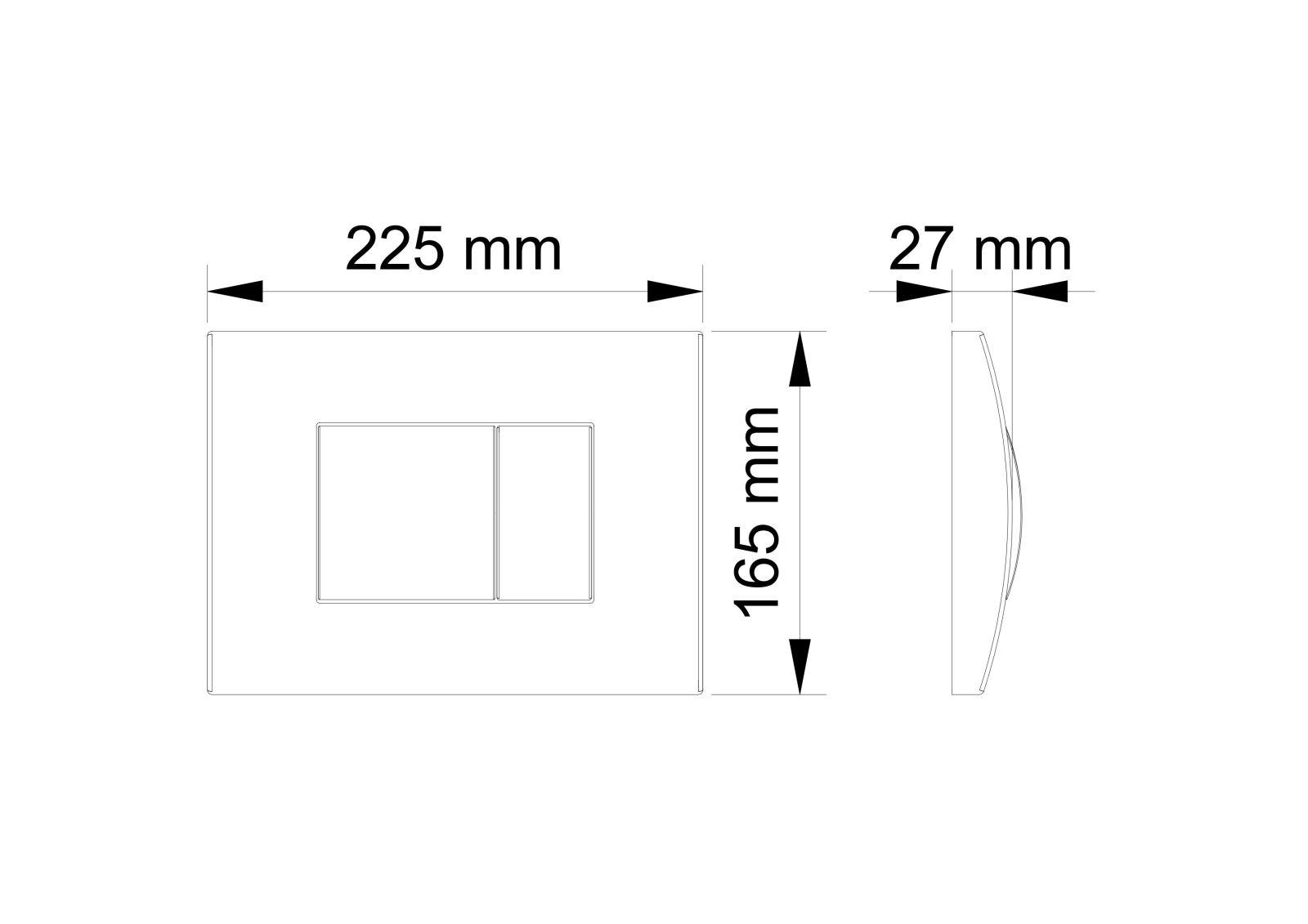 Buton actionare rezervor (incorporabil) ARTEMIS (alb)  VISAM