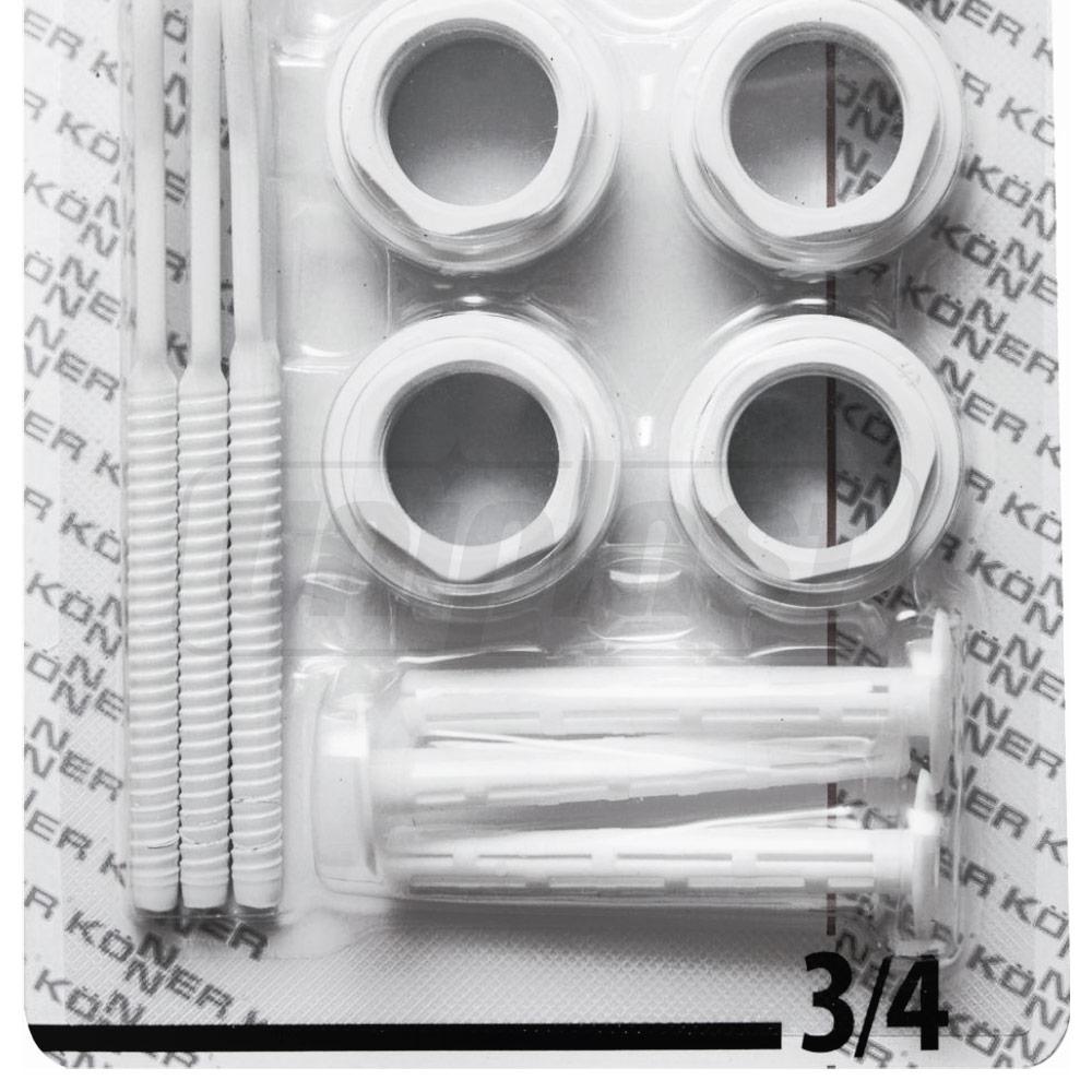 Kit accesorii radiator bimetal, aluminiu D. 1" x 3/4" (13 elemente) ST