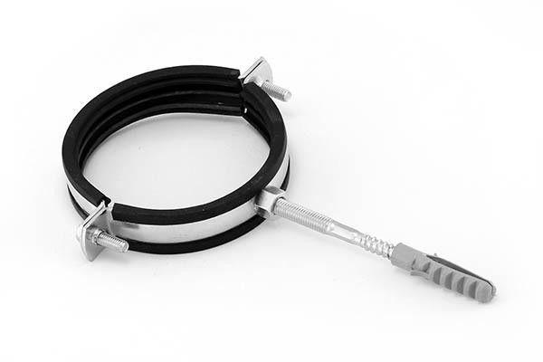 Colier metalic pentru teava cu garnitura din cauciuc si diblu (set) D.200 mm - 8"