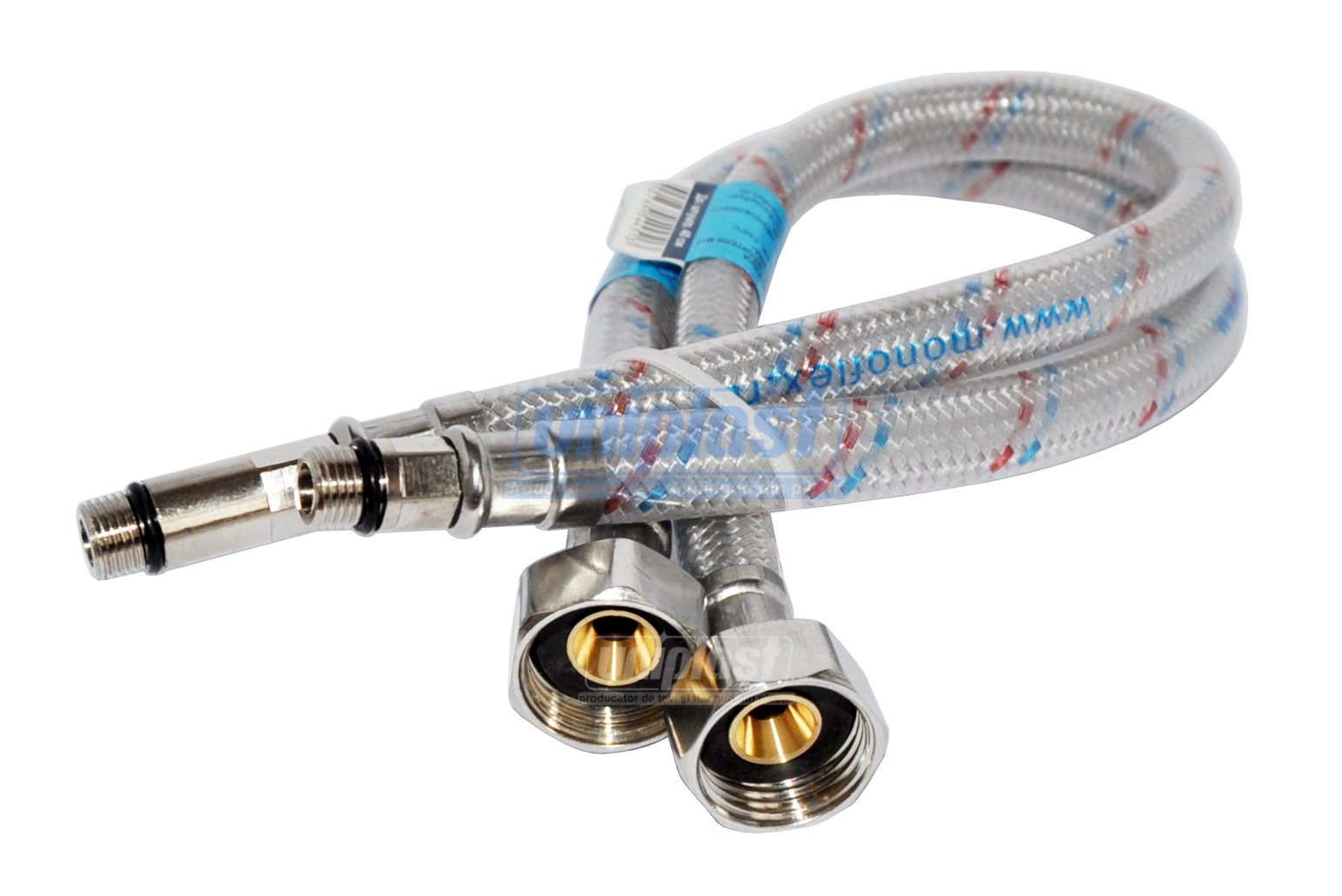 Иглы для смесителя гибкие OPTIMA L=0.8 м М-10 (пара) с ПВХ покрытием  MONOFLEX