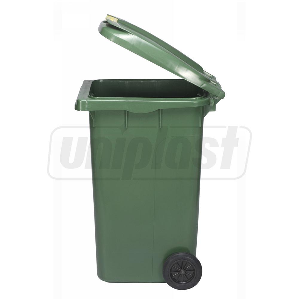Cos pentru transportarea deseurilor 240 L pe roti (verde) UNI