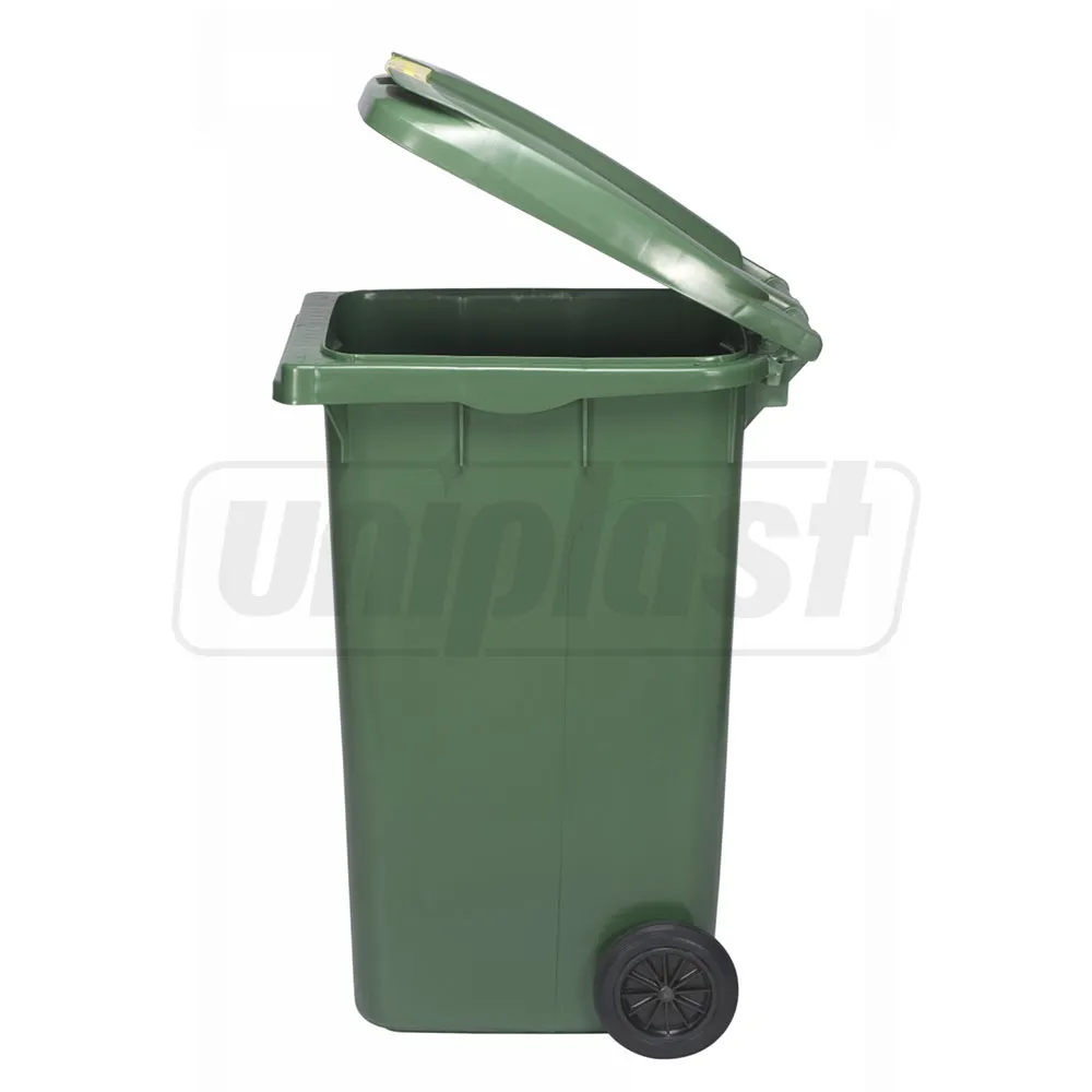 Cos pentru transportarea deseurilor  240 L pe roti (verde) UNI