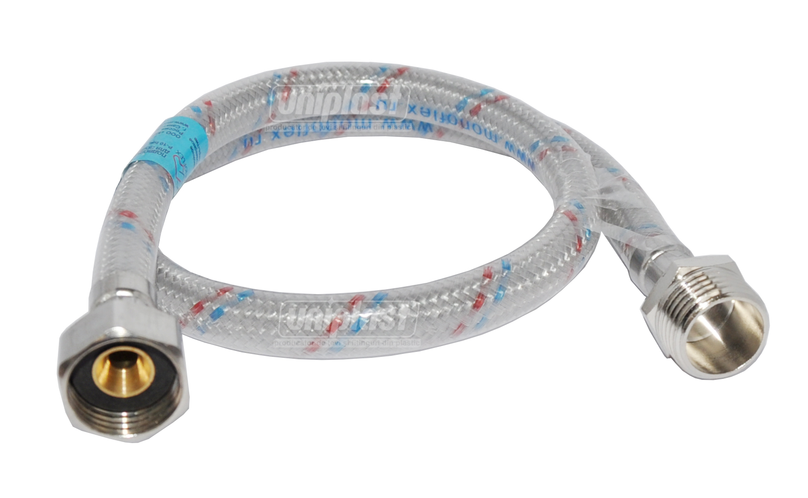 Шланг для воды гибкий OPTIMA L=0.6 м D. 1/2" П/М с ПВХ покрытием  MONOFLEX