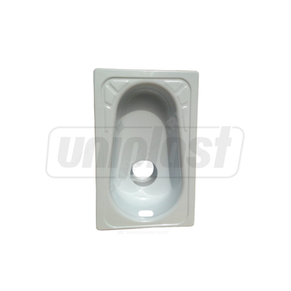 Чаша Генуя стальная со смещенным сливом, в комплекте  SANTEK SK (RU)