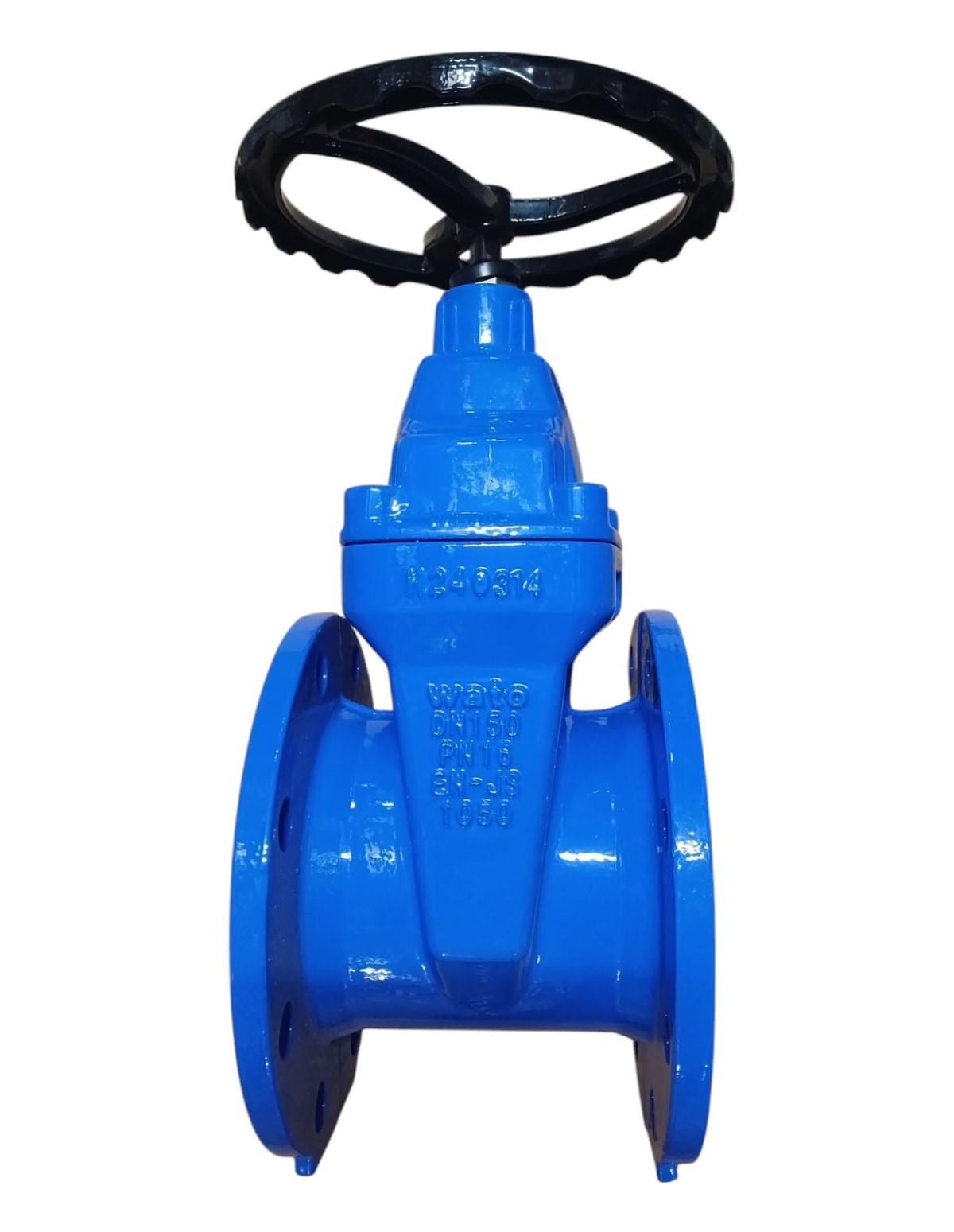 Задвижка чугунная D.150 PN10/16 обрезиненный клин EN558 (Serie 14) (L=210 мм) (8 отверстий)  WATO