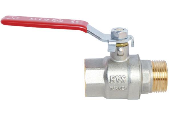 Кран шаровый D.  1/2" П/М ручка  EVS