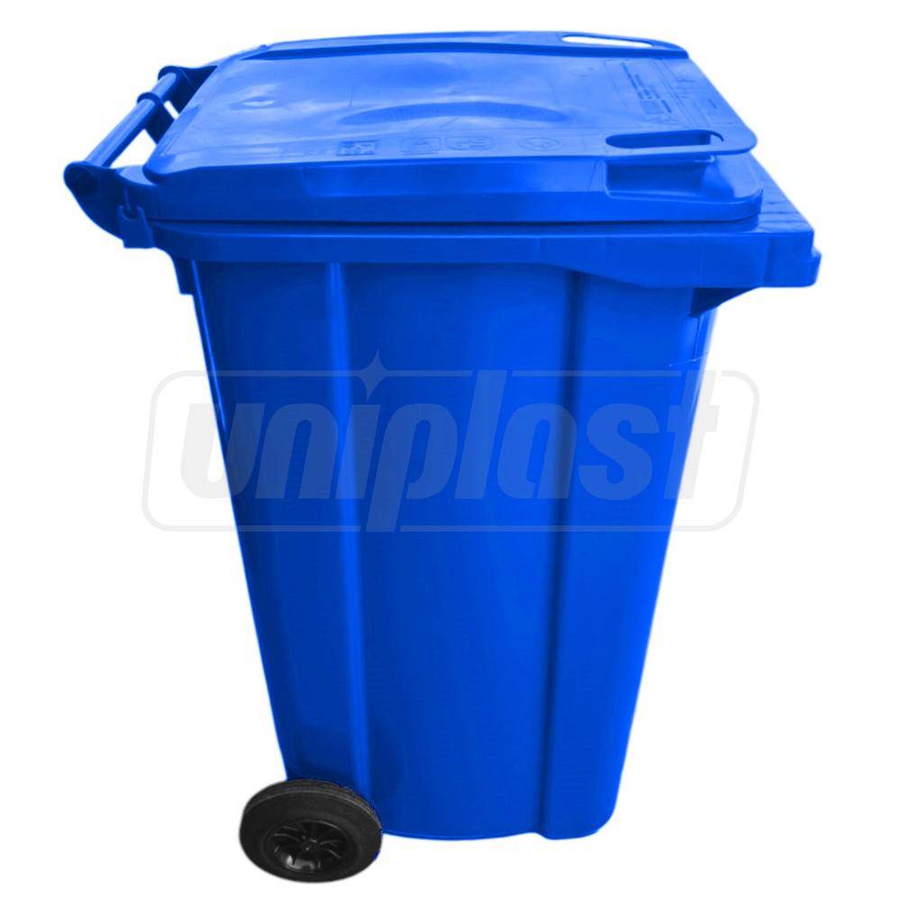 Cos pentru transportarea deseurilor 240 L pe roti (albastru) HE