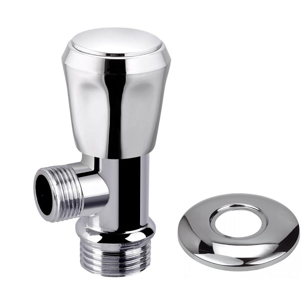 Robinet coltar cu ventil D. 1/2" x 1/2" FE/FE "Prizma" (cap robinet cromat) 9211309  KAS