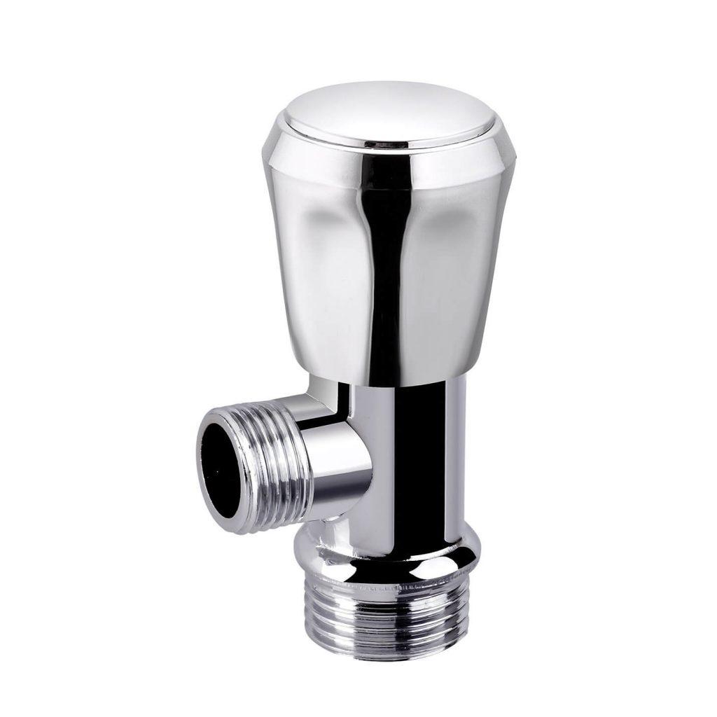 Robinet coltar cu ventil D. 1/2" x 1/2" FE/FE "Prizma" (cap robinet cromat) 9211309  KAS