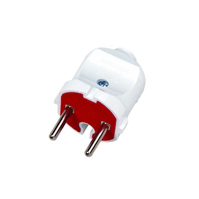 Вилка евро без заземления 10A 250V (300.000.701) HOROZ