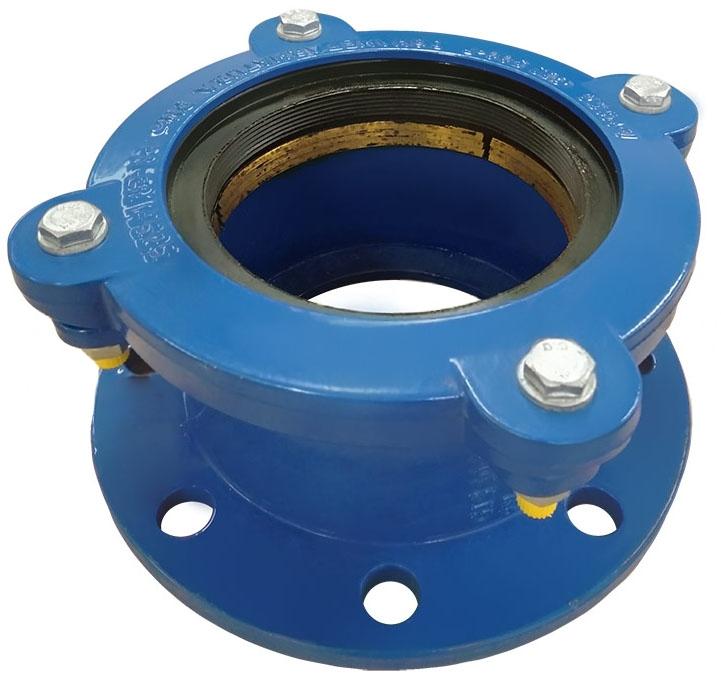 Adaptor flansa fonta pentru tevi PE D.100 (108-128) PN16 FlangeSystem L=146 mm (8 gauri)  BOHAMET