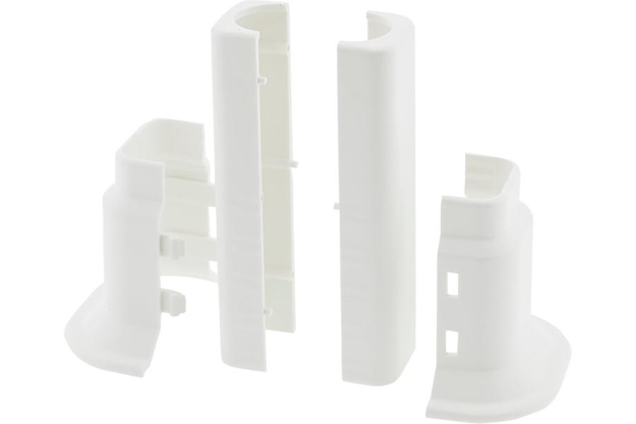 Tub decorativ plastic pentru calorifer (D. 16-20) (alb) (2.4", 50-160 mm)  RADIVA