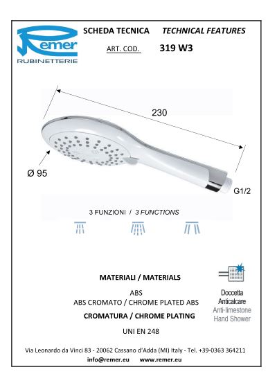 Para dus 319W3X (3 functii)  REMER
