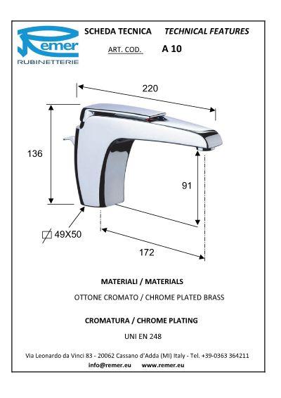 Baterie lavoar verticala ATMOS 10  REMER
