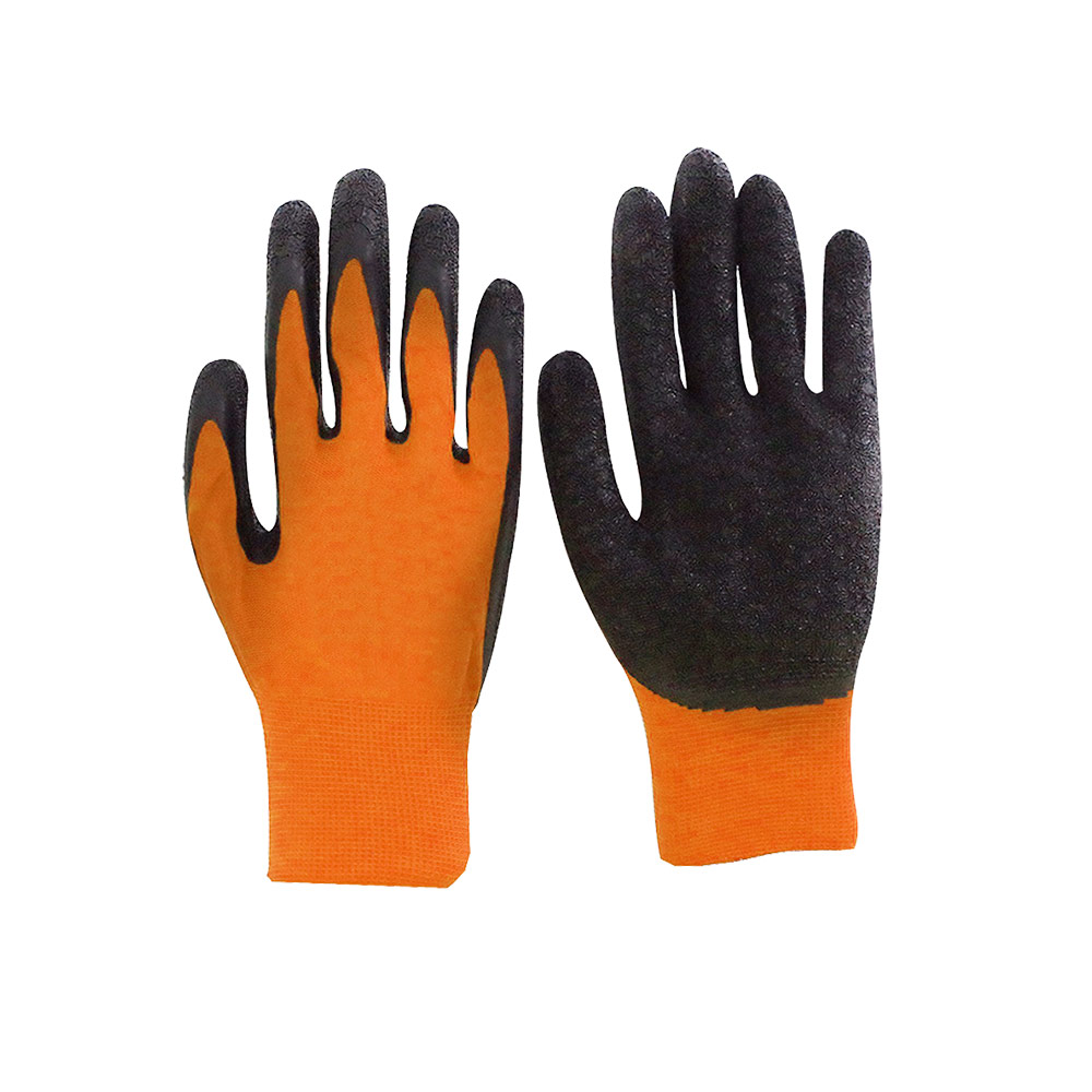 Перчатки х/б с латексным покрытием M4-21 (зеленый/черный) 188-036