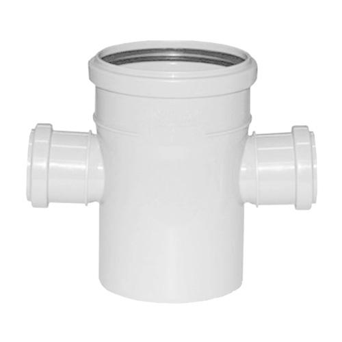 Ramificatie dubla PVC D.110 x 50 / 90° (alba) EGEPLAST
