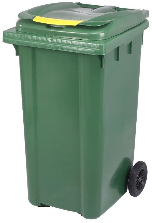 Cos pentru transportarea deseurilor  360 L pe roti (verde) UNI