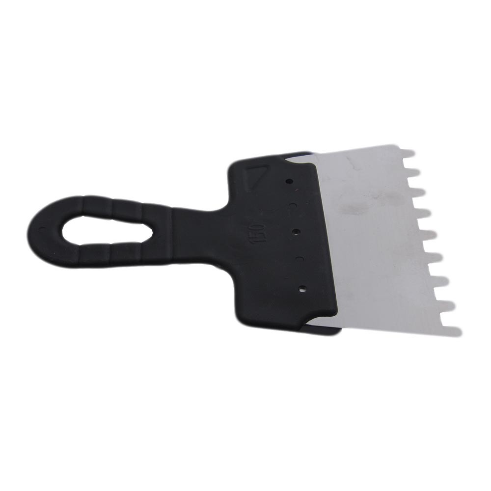 Шпатель зубчатый 150 x 6 мм ручка пластиковая