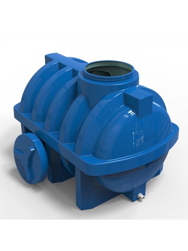 Rezervor apa 1000 L orizontal, oval (albastru) cu stut D. 3/4", fortat 147x109x121 cm