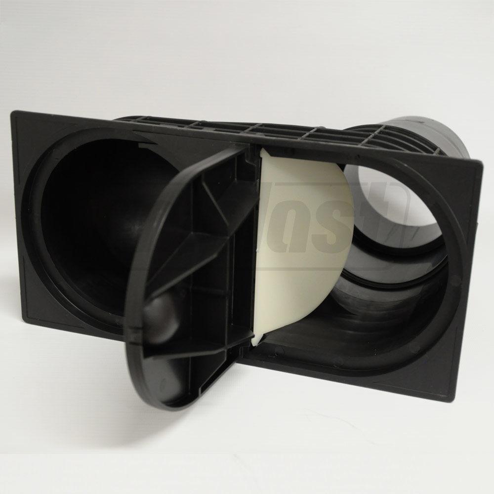 Трап ПП наружный с вертикальным выпуском D.110/125 Q=6.67 л/с c наборными кольцами D. 75-110 HL660/2  HL