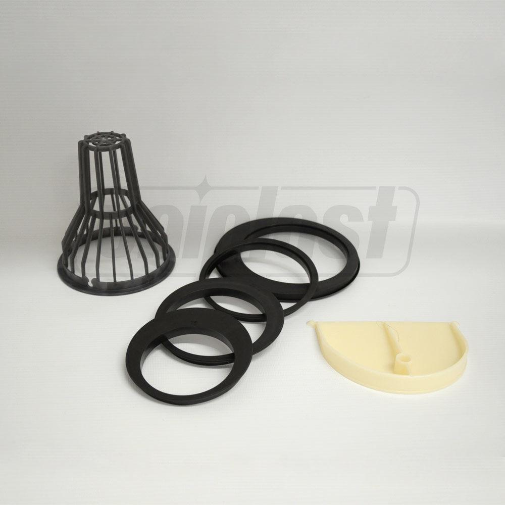 Трап ПП наружный с вертикальным выпуском D.110/125 Q=6.6 л/с c наборными кольцами D. 80 HL660/2-80  HL