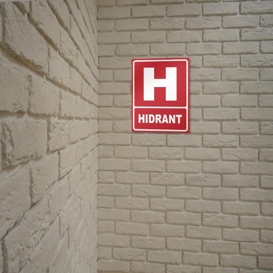 Indicator "HIDRANT" (Dibond) 26 x 20 cm