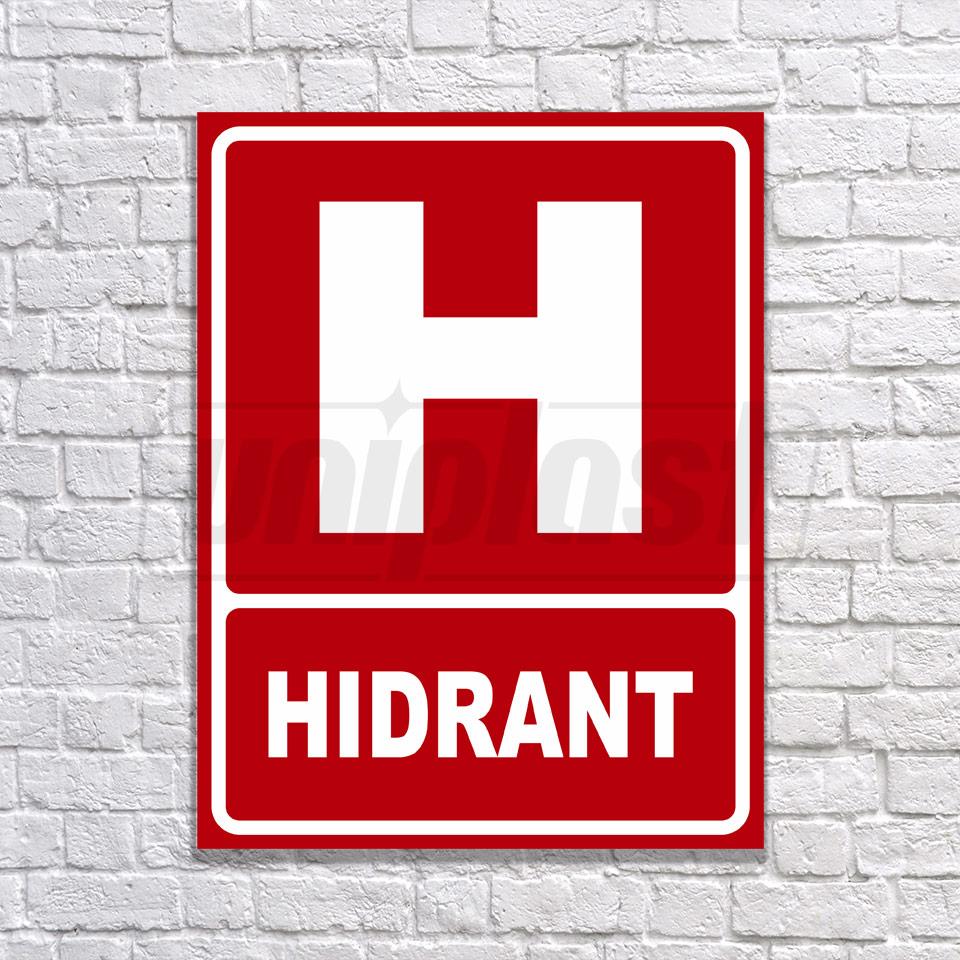 Indicator "HIDRANT" (Dibond) 26 x 20 cm