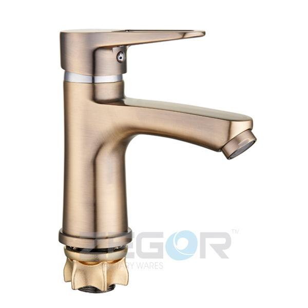 Baterie lavoar PUD1 A045-T "bronz" cu piulita, cartus D. 40  ZEGOR