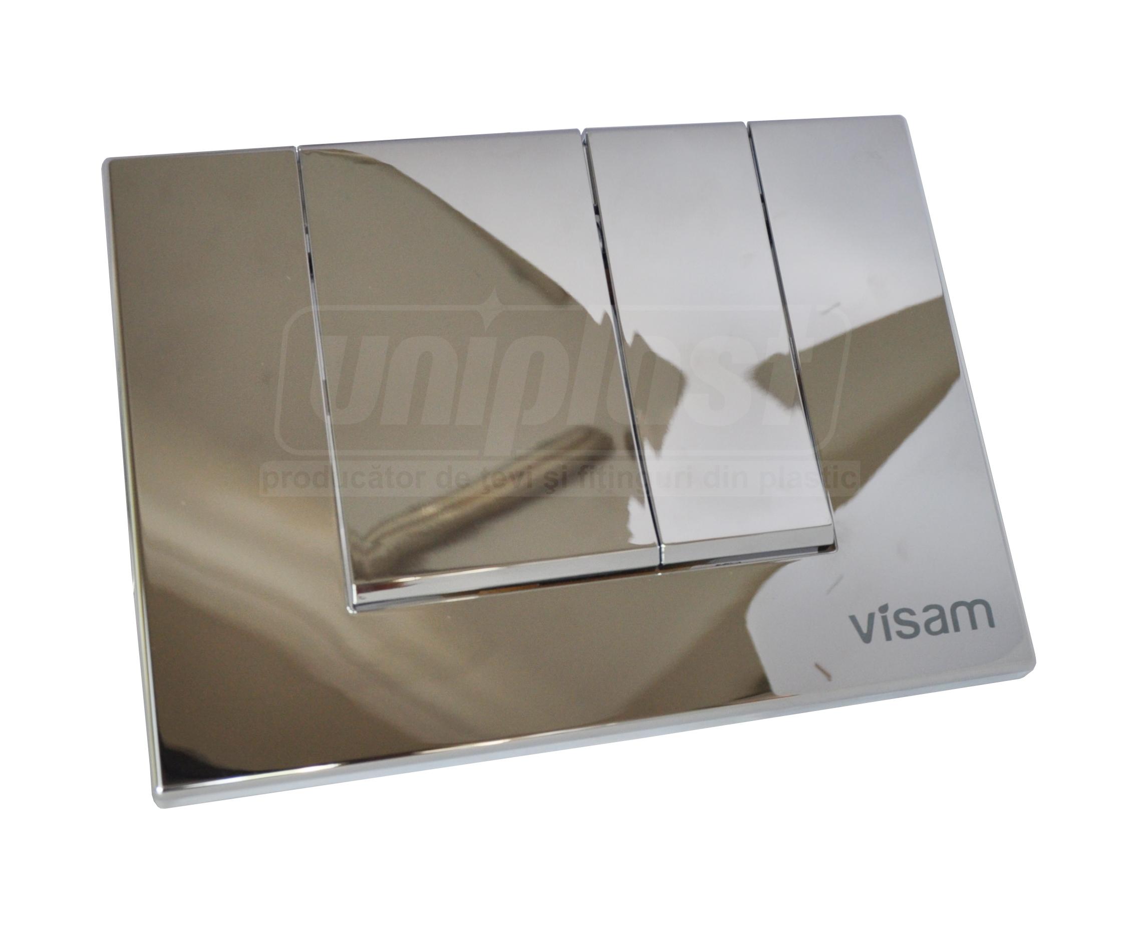 Кнопка смыва двойная KARINA (золотой глянец) (Gold)  VISAM