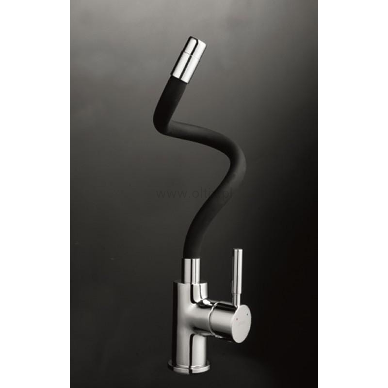 Baterie chiuveta cu piulita (pipa mobila) (neagra) CRON16308 CRON