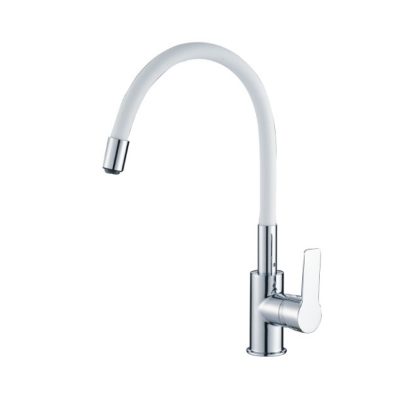 Baterie chiuveta cu piulita (pipa mobila) (alba) CRON16331 CRON