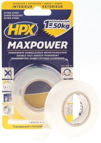 Лента двухсторонняя (прозрачная) 19 мм x 2 м Maxpower HT1902