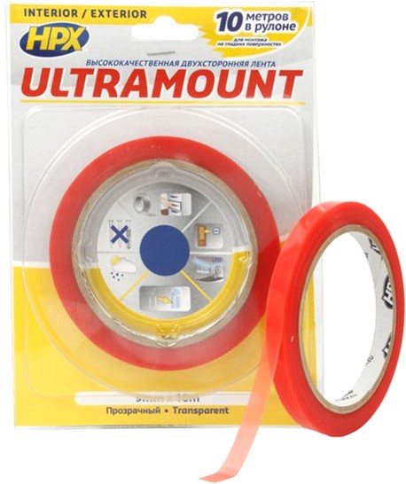 Banda dublu adeziva (transparenta) 9 mm x 10 m ULTRAMOUNT