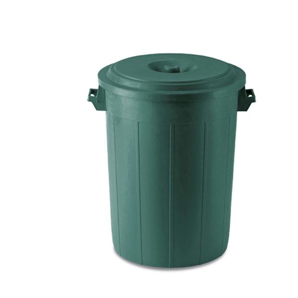 Cos plastic cu capac pentru deseurilor  70 L (verde azuriu)  STP