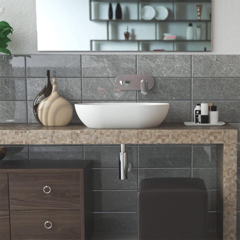 Lavoar ceramica patrat 38 VERTI QUADRO (380 x 380 x 125 mm)  CERANO