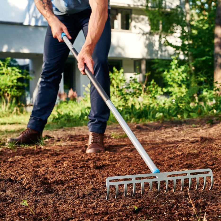 Грабли металлические универсальные 370 мм 14 зубьев L=1550 мм 0.9 кг ERGO  CELLFAST