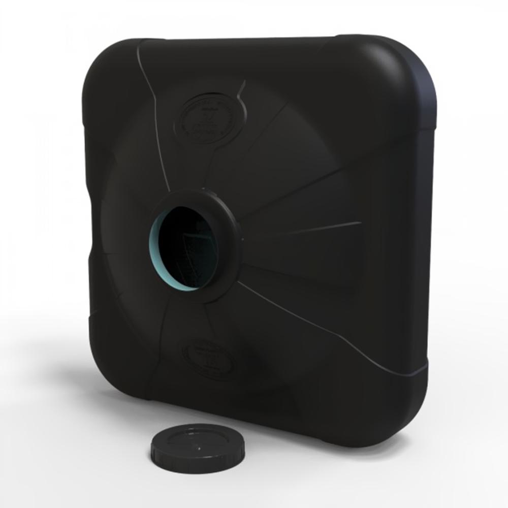 Емкость  - душ  75 л (черная) + душевая насадка 68.2x68.2x28 см, горло 12.5 см