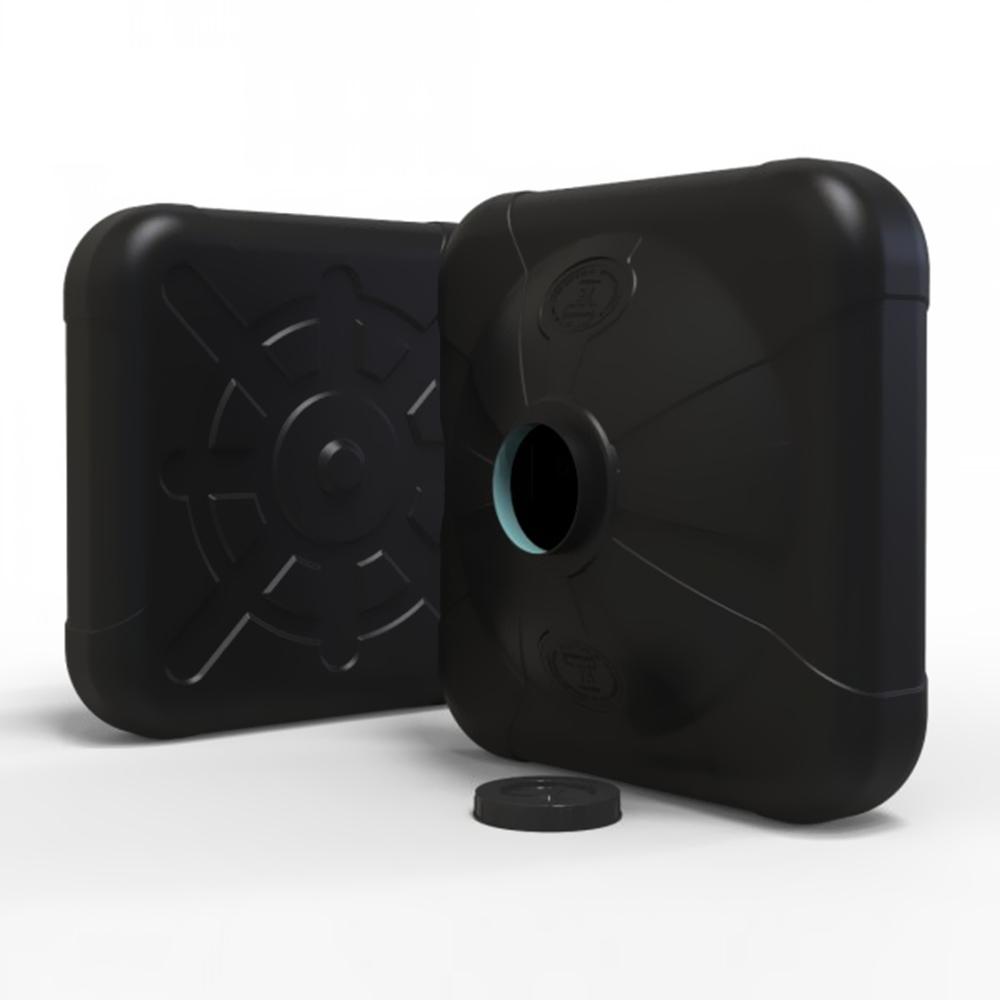 Емкость  - душ  75 л (черная) + душевая насадка 68.2x68.2x28 см, горло 12.5 см