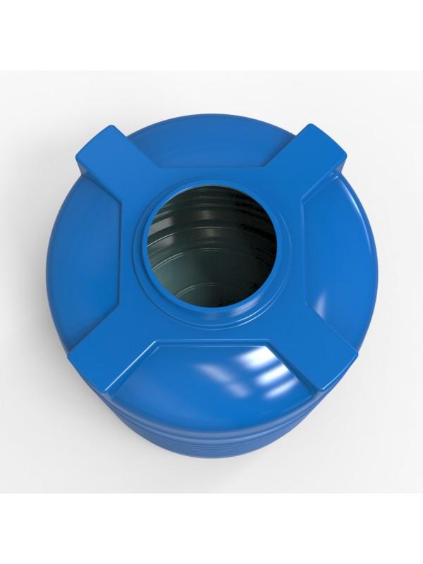 Емкость 1000 л вертикальная, овальная (синяя) + штуцер D. 1/2", усиленная 110x130 см (112x132 см)