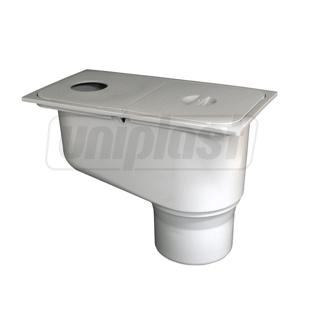 Camin pluvial PP cu capac, iesire verticala (gri) Art. 1820  ZMM MAXPOL