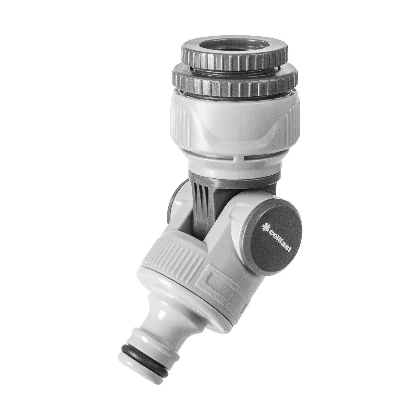 Adaptor unghiular, universal cu filet interior IDEAL D. 1/2"-3/4"-1" FI (rotativ oriz. 360°, vert. 180°)  CELLFAST